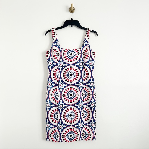 W by Worth Dresses & Skirts - W by Worth Red, White, & Blue Kaleidoscope Print Sheath Dress Size 4
